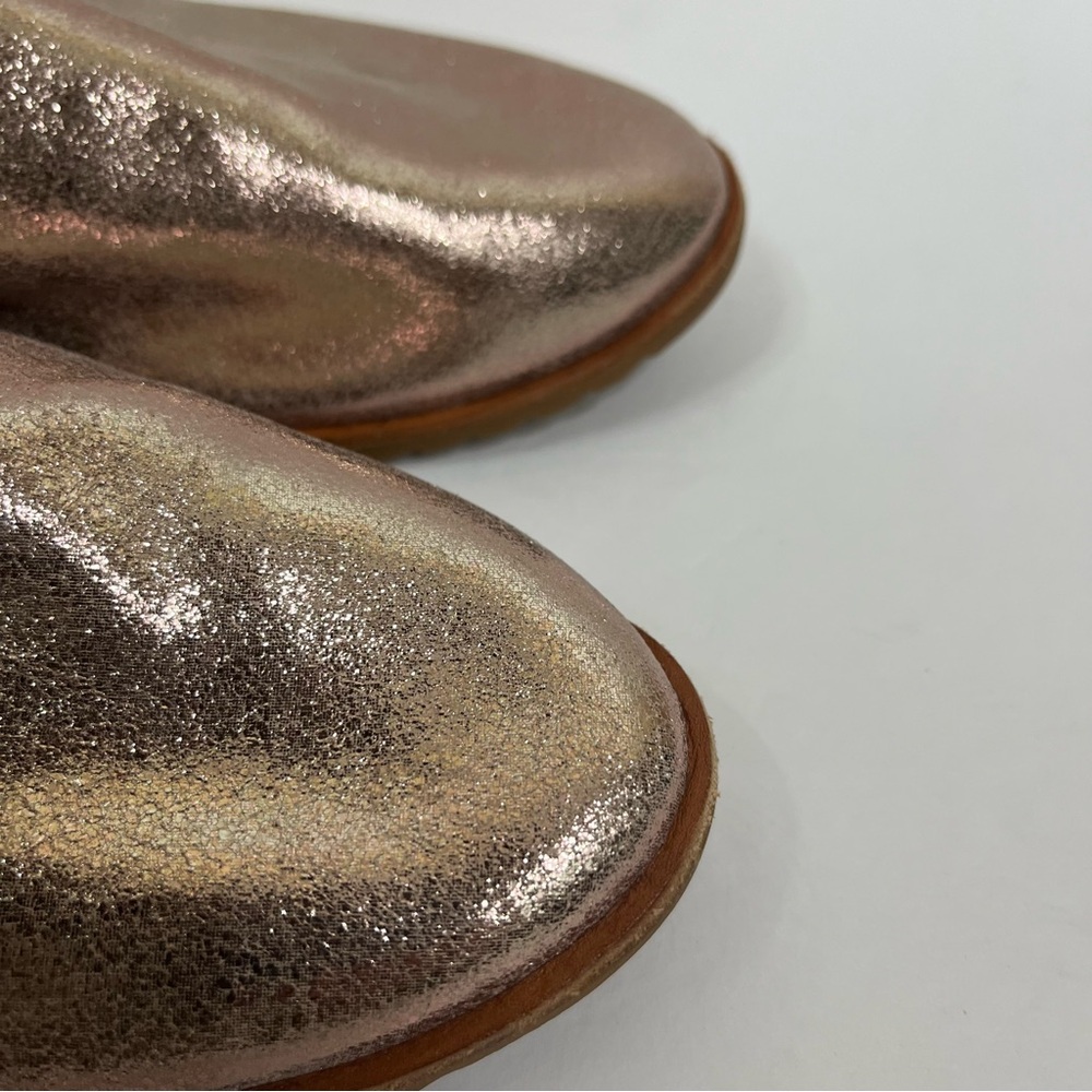 Sorel Ella Metallic Rose Gold Slip on Leather Mules - Picture 3 of 6